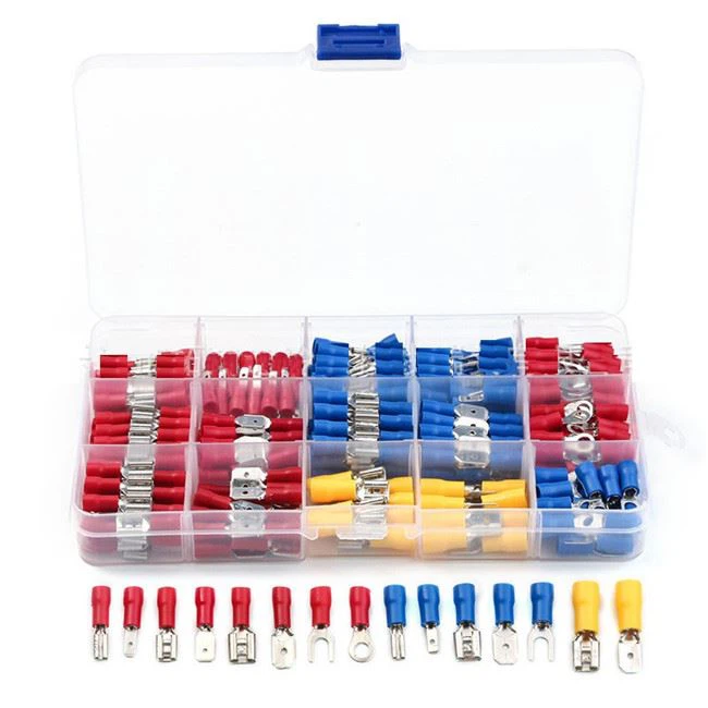 Kit de terminales de tipos de conectores eléctricos de engarce aislados