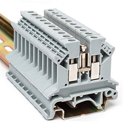 Bloque de terminales de carril DIN de 3 niveles UKK3 300V 25A